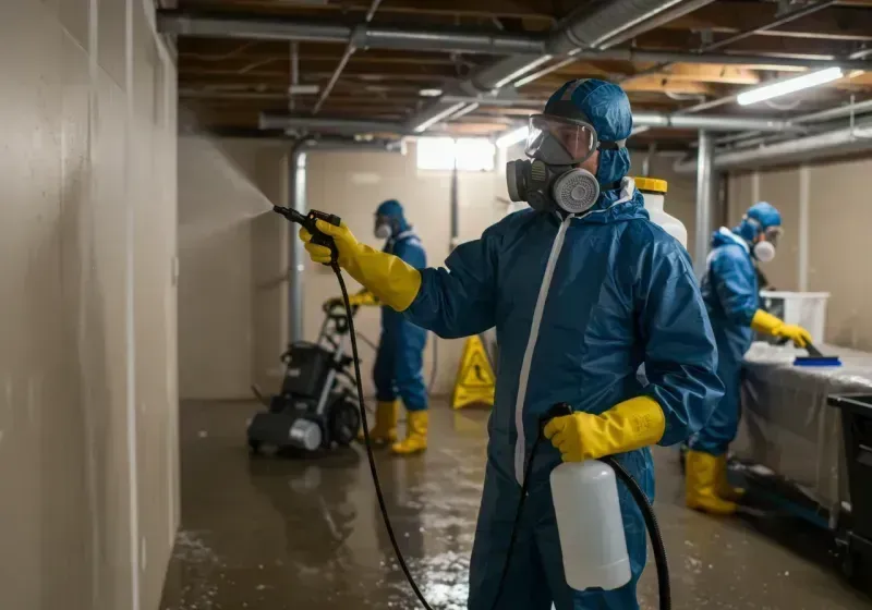 Basement Sanitization and Antimicrobial Treatment process in Ross, OH